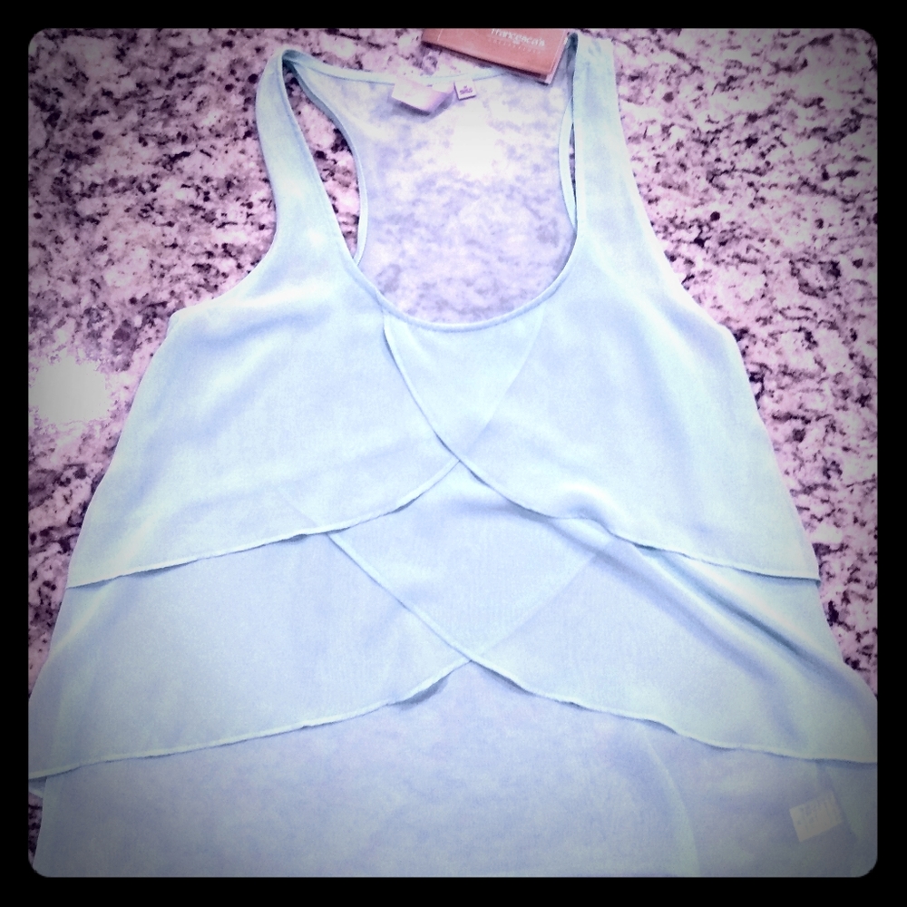 Beautiful mint green/ teal sheer top